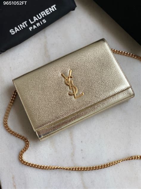 ysl metallic clutch